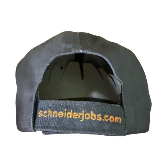 Schneider Ball Cap Mens Black Gray Orange Logo Adjustable Hat USA Trim OSFM - Picture 3 of 8